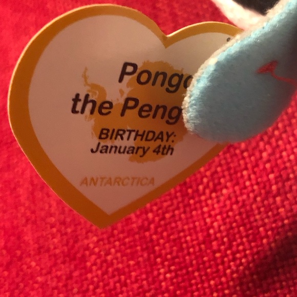 TY 1999 Beanie Babies Holiday Light Blue Snowflakes Teddy Bear - Picture 7 of 7